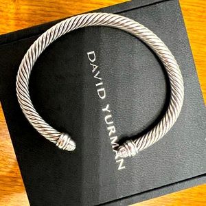 David Yurman cable classic bracelet with pave diamonds